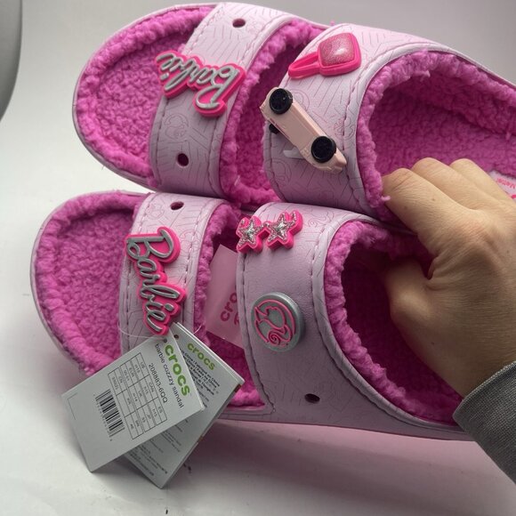 CROCS X BARBIE CLASSIC COZZZY SANDAL SIZE US 15 MENS NEW - Picture 8 of 9